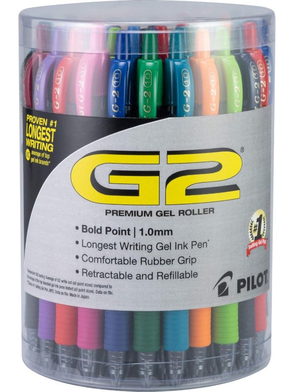 Premium Gel Ink Pens Set, Bold Point, Assorted Colors, 36 Count for Smooth